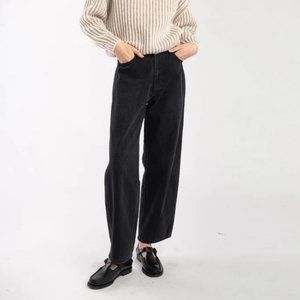 Micaela Gregg Faded black panel jean